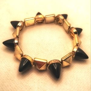 Vintage gold tone spike bracelet
